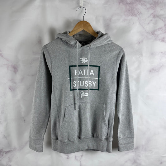 Stussy x Patta Grey Square Heavyweight Hoodie