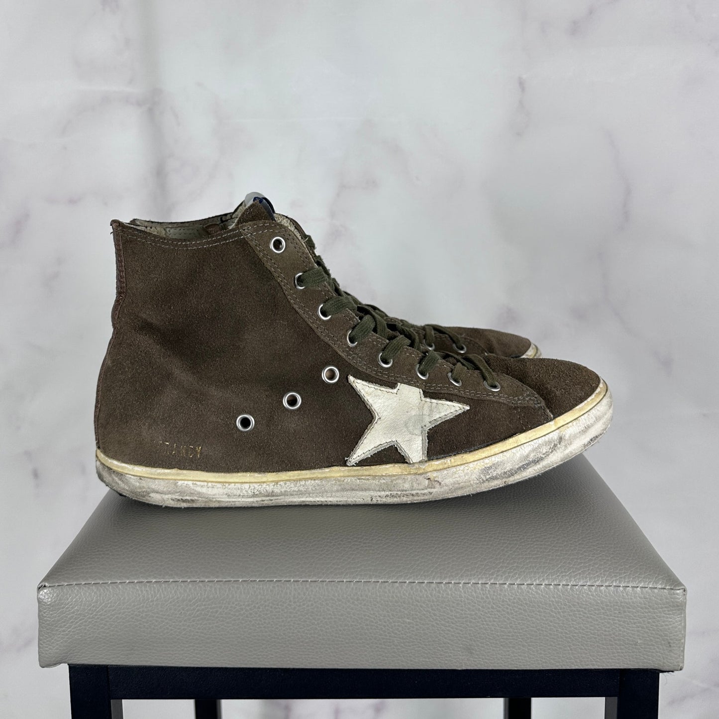 Golden Goose Francy Brown High Top Skate Sneaker