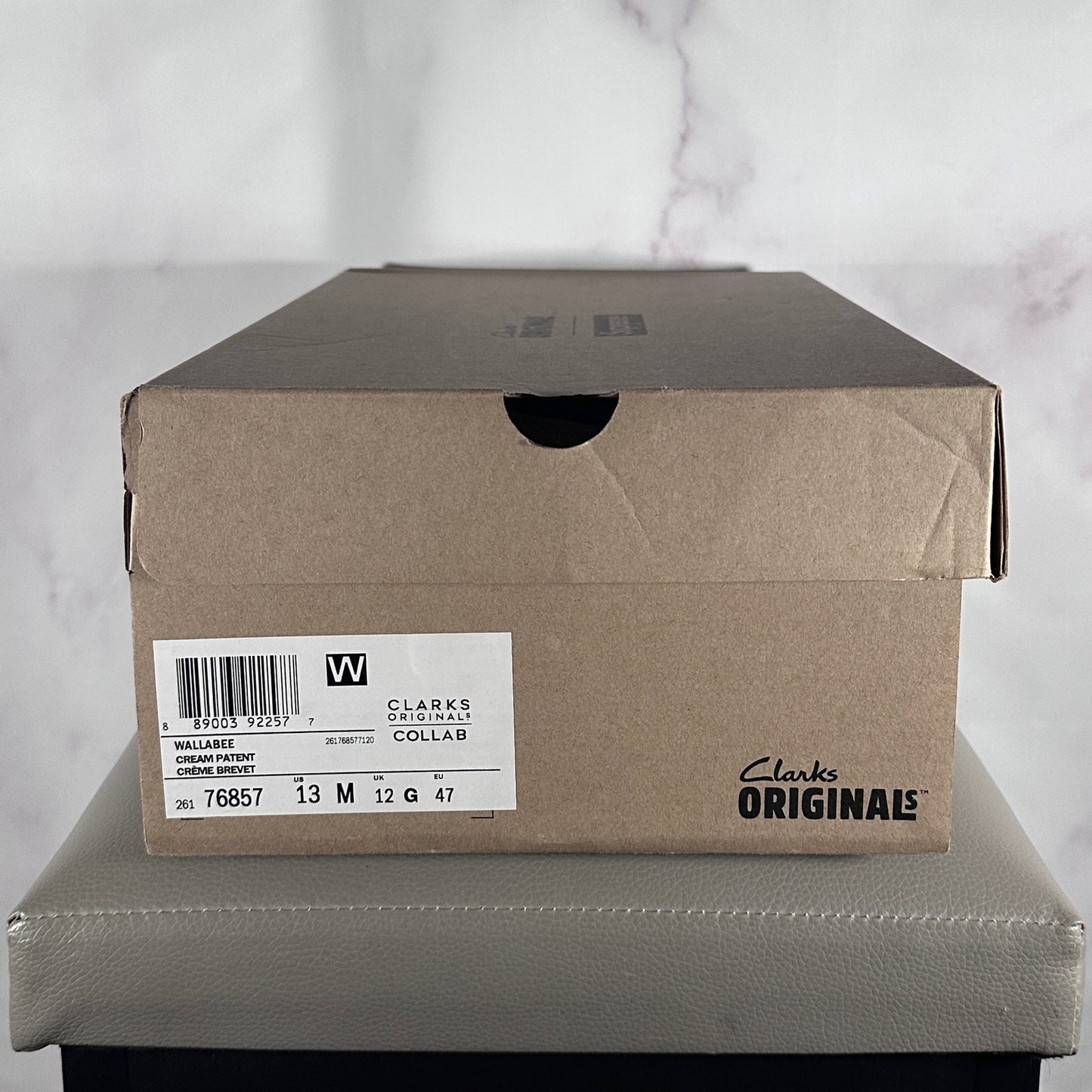 Supreme x Clarks Wallabee Patent Leather Natural Tan