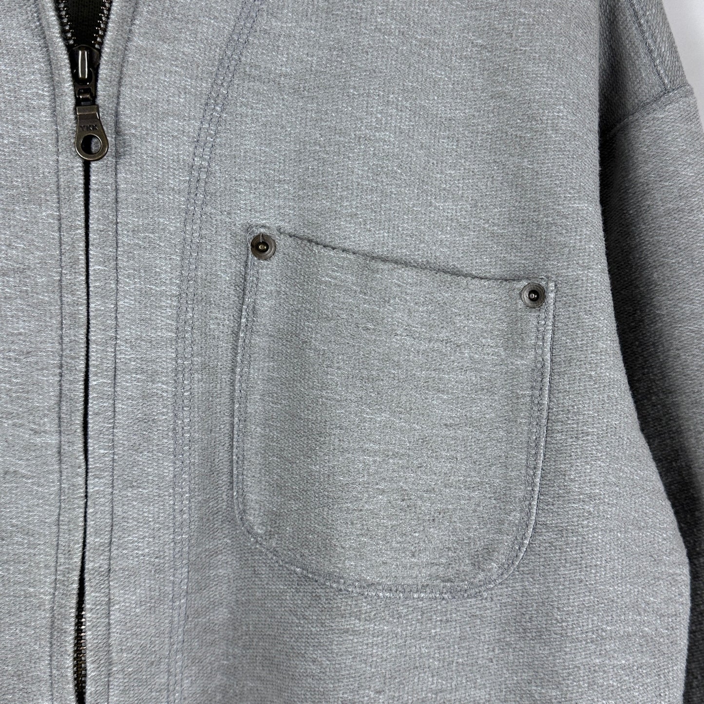 Vintage 80s Canadian Grey Zip-Up Work Shirt