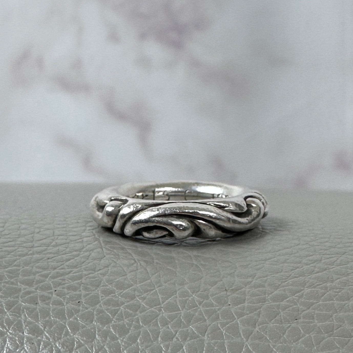 Chrome Hearts Silver Scroll Ring