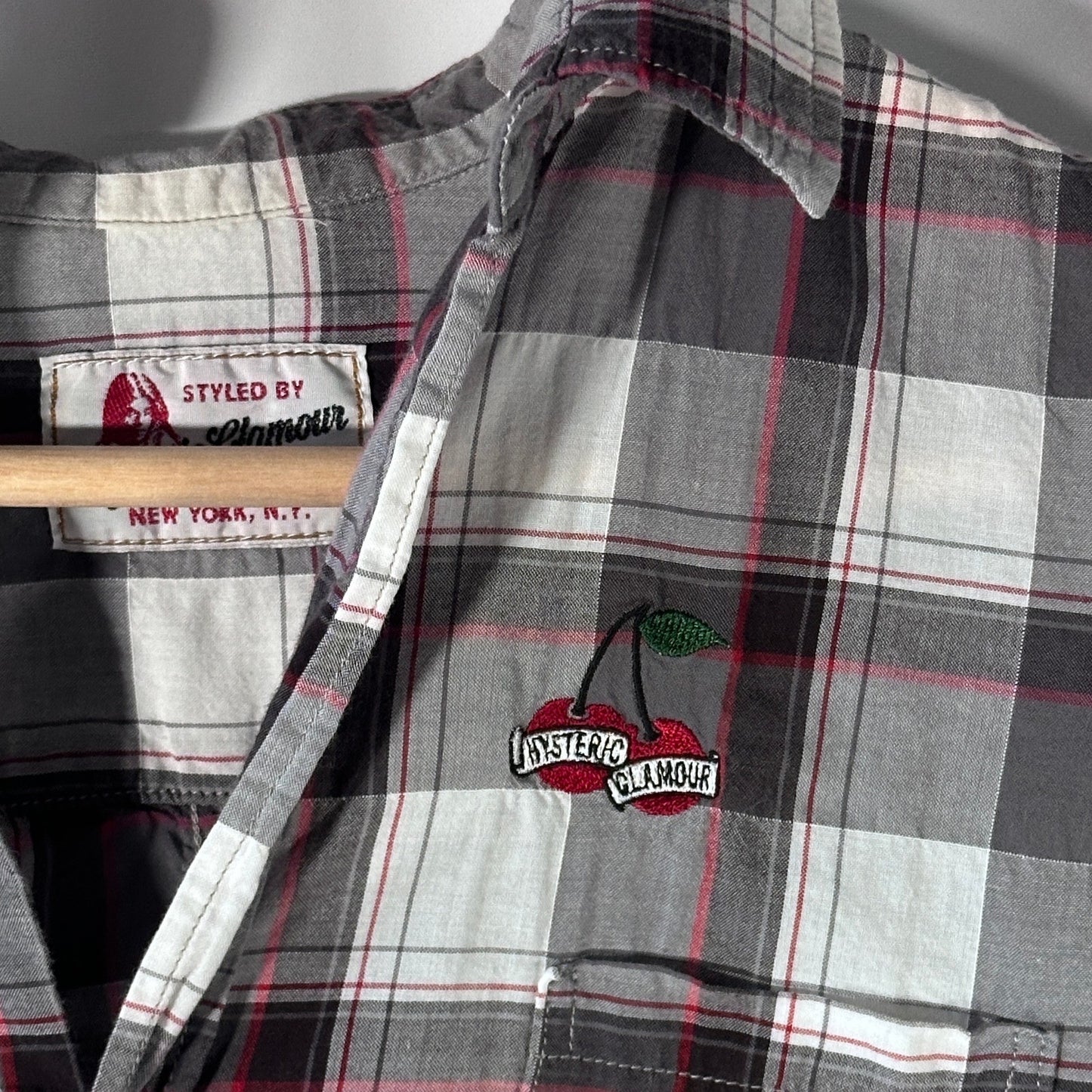 Hysteric Glamour Black/White Plaid Cherry Flannel