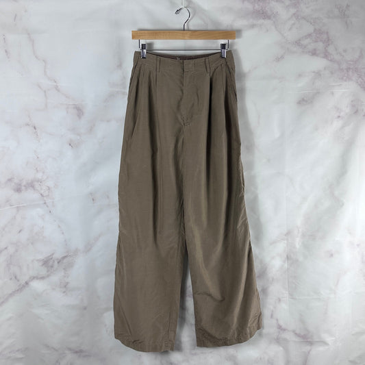 Auralee S/S20 Tan Silk Cotton Cloth Wide Pants