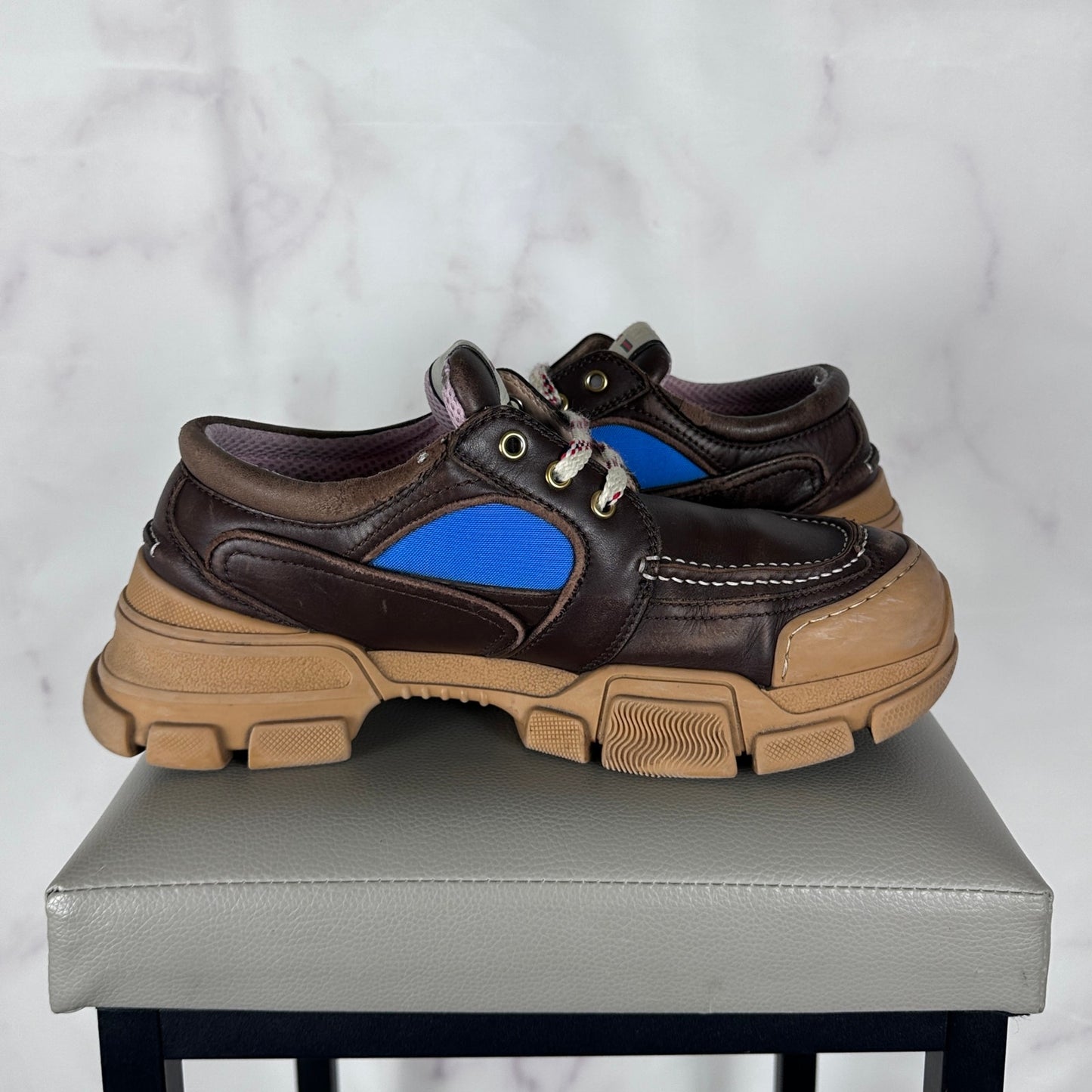 Gucci Boatrek Brown Leather Sneaker