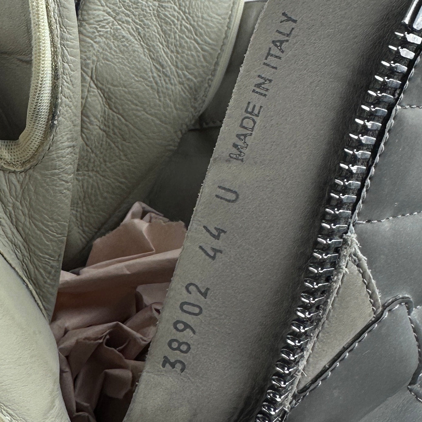 Rick Owens F/W22 Pearl Grey Reflective Geobasket