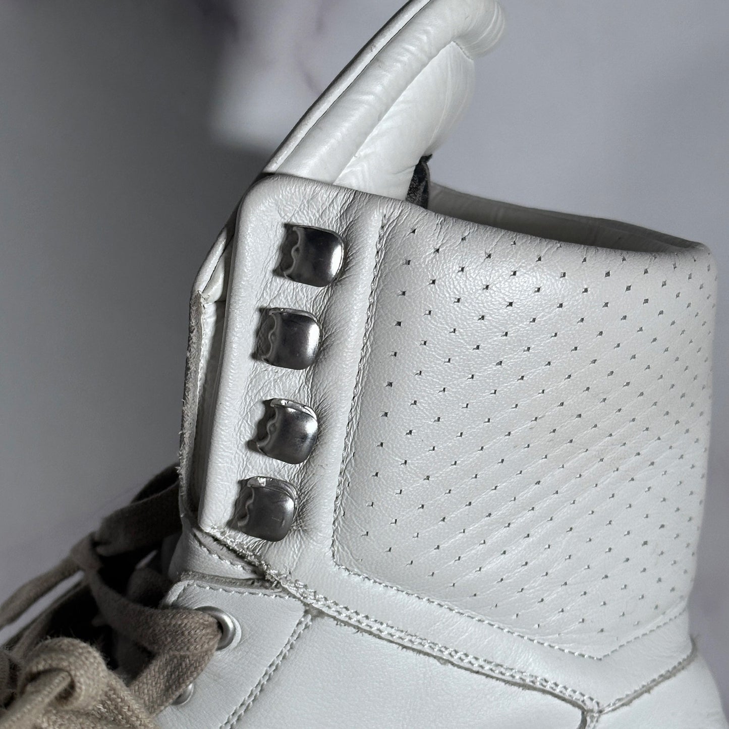 Rick Owens S/S21 Tecuatl White Bozo Hiking Boots