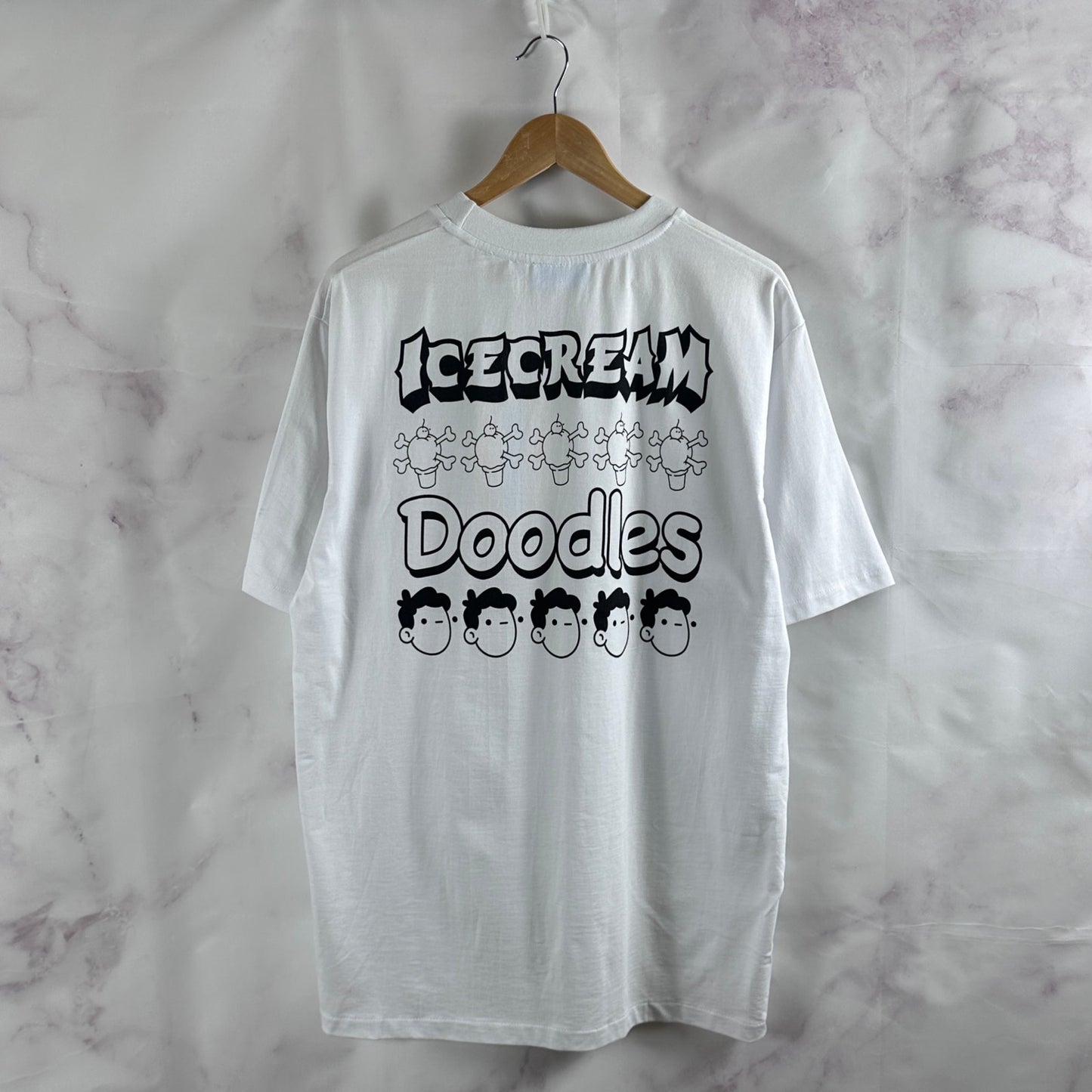 Icecream x The Doodles White Coloring Tee