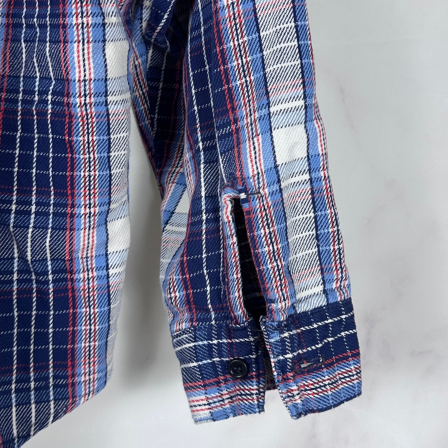 Vintage Five Brother Blue Plaid Flannel