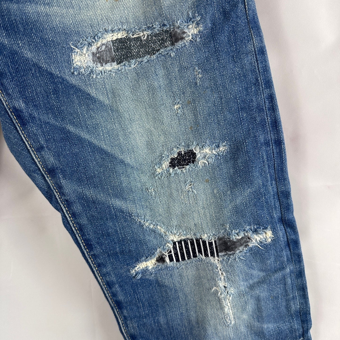 Hysteric Glamour Studded Repaired Selvedge Denim Jeans