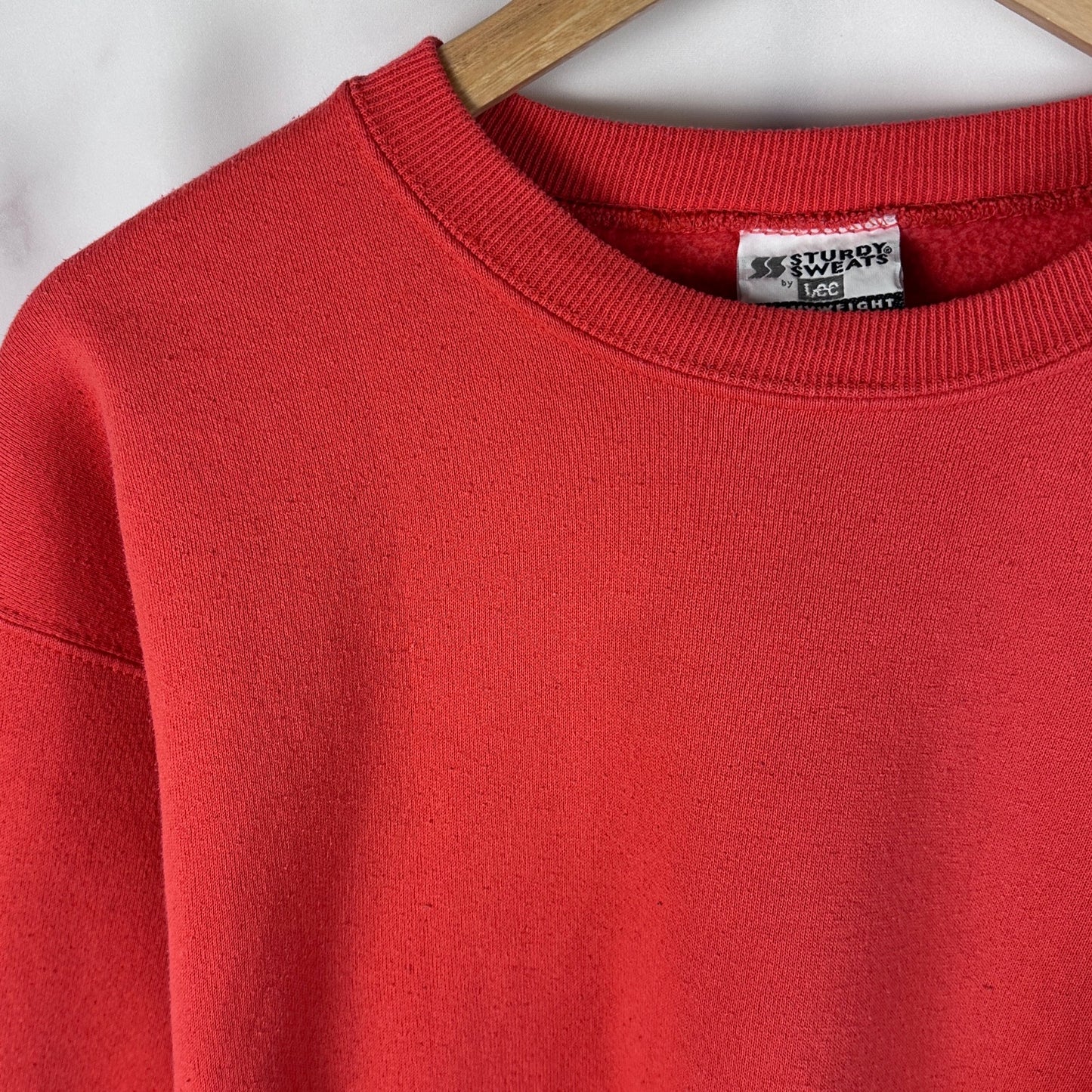Vintage 90s Lee Heavyweight Orange Crewneck Sweatshirt