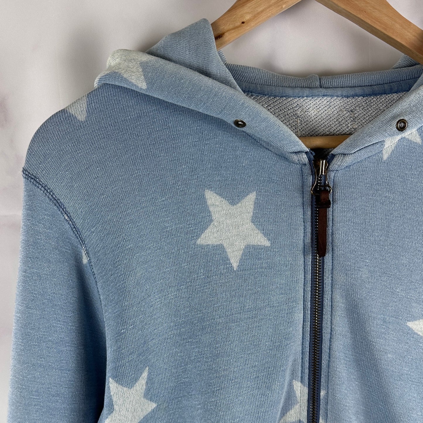 Visvim Artisan Star Blue Zip-Up Hoodie