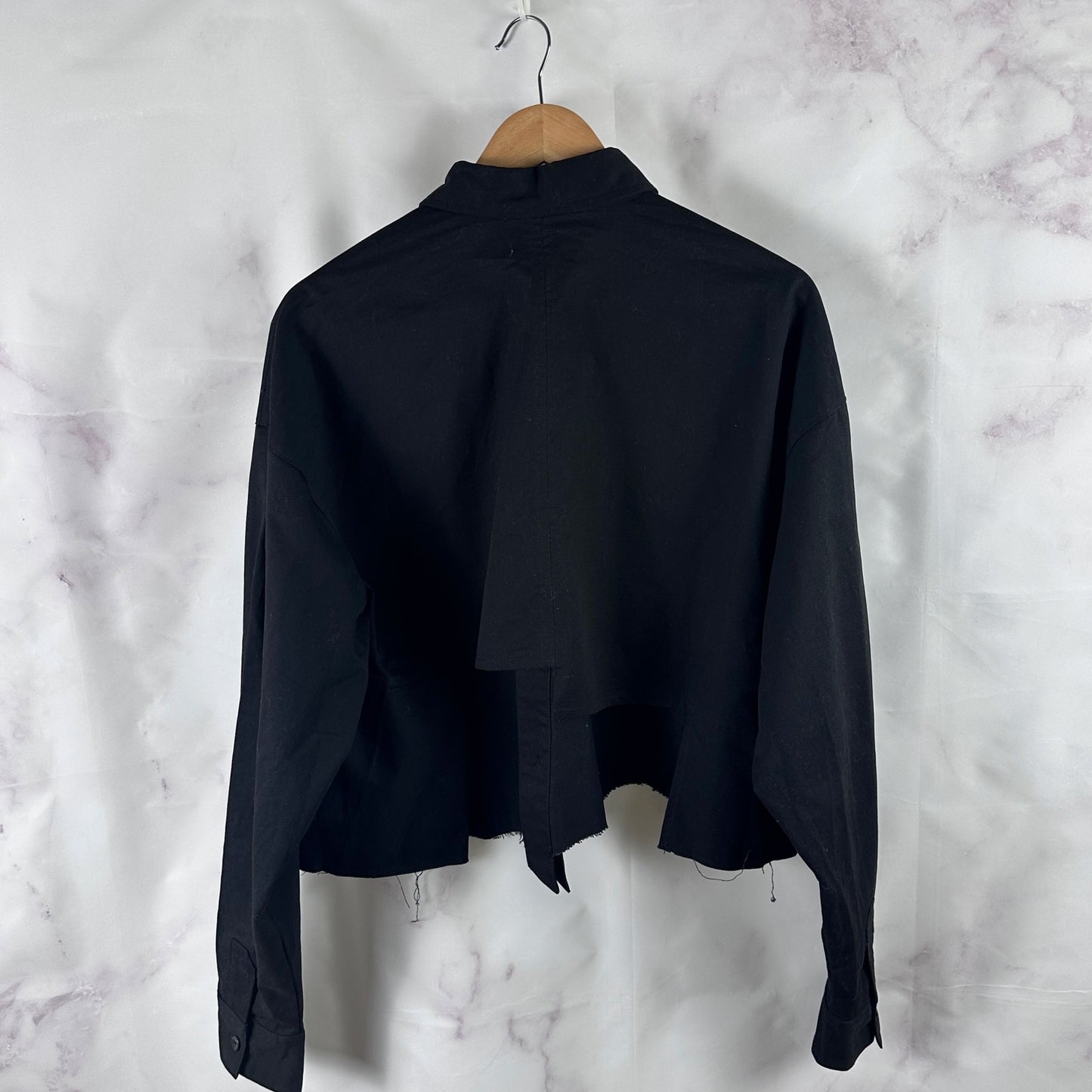 Ader Error F/W19 Black Cropped Button-Up Shirt