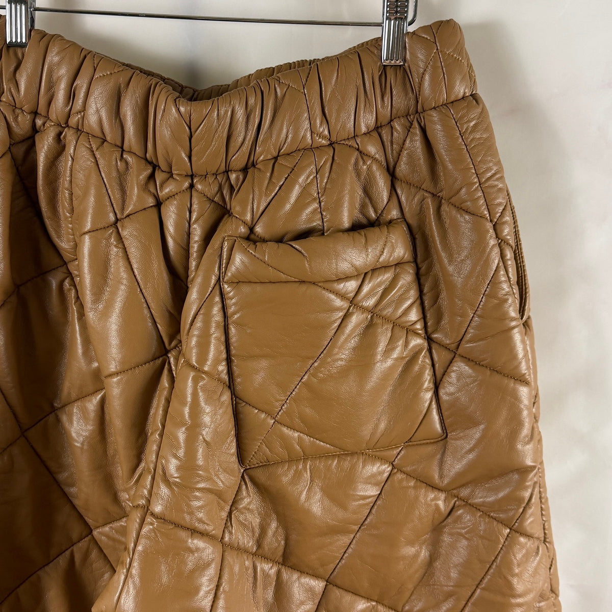 Dries van Noten S/S22 Quilted Brown Long Shorts