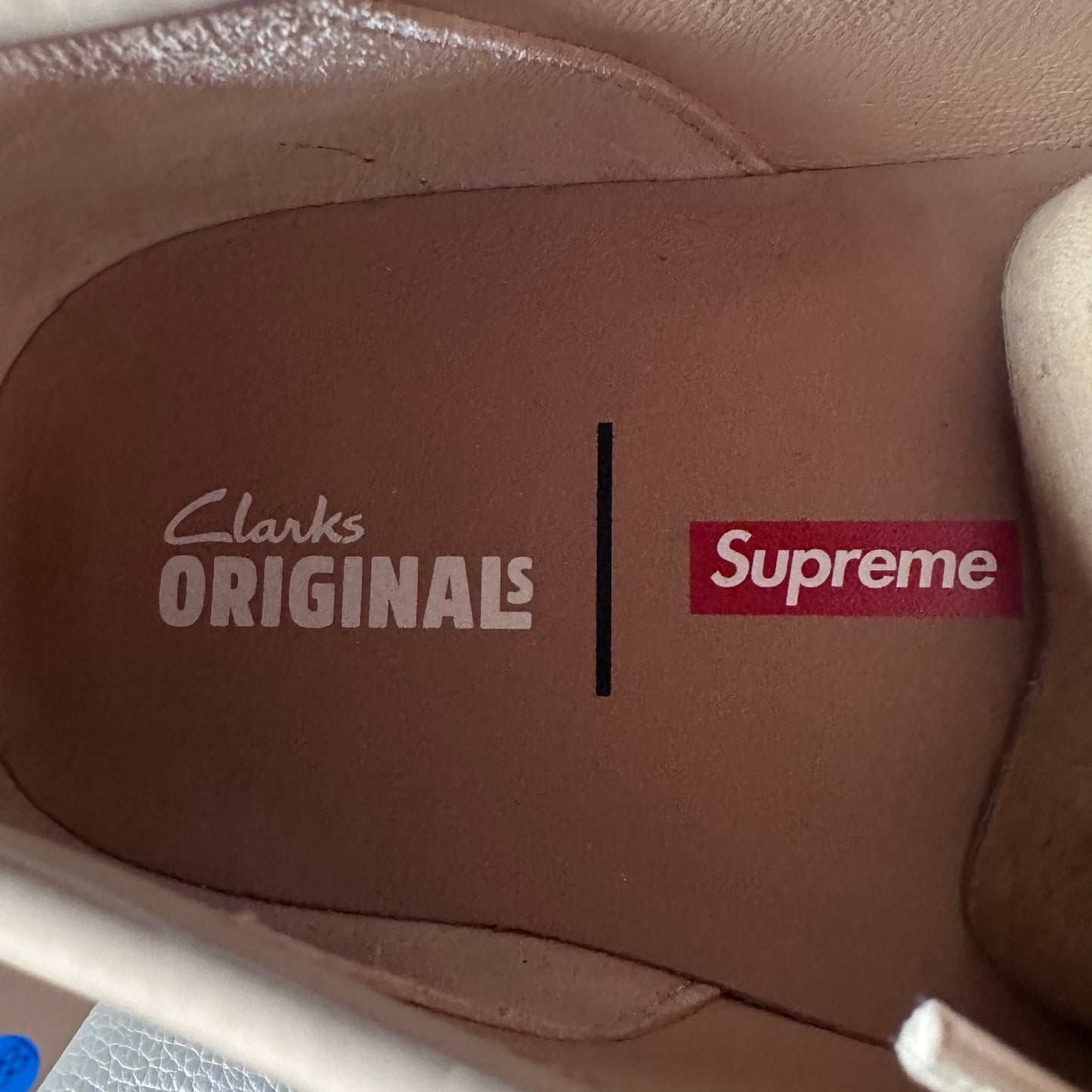 Supreme x Clarks Wallabee Patent Leather Natural Tan