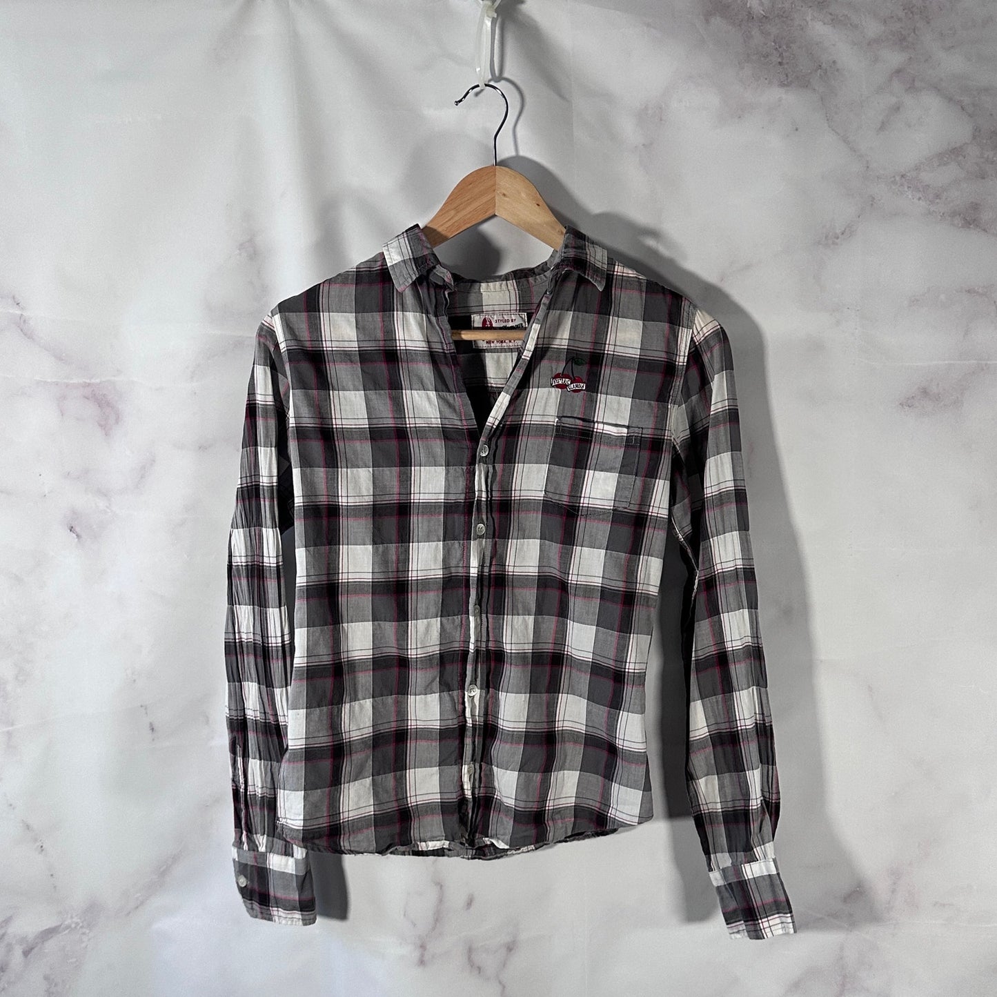 Hysteric Glamour Black/White Plaid Cherry Flannel