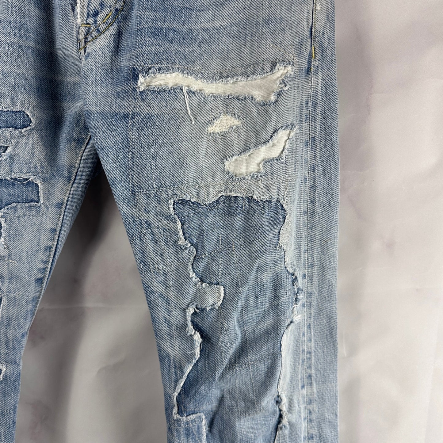 Hysteric Glamour Selvedge Repaired Light Wash Denim