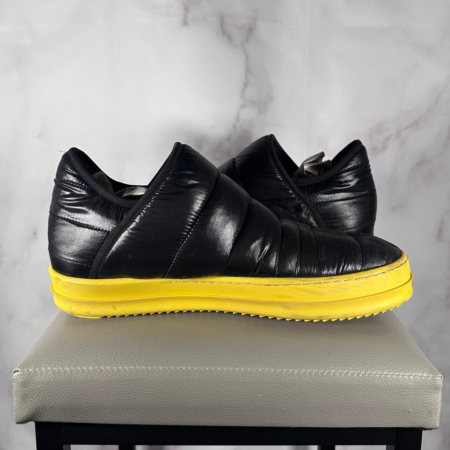 Rick Owens DRKSHDW Black Puffer Slip Ramone