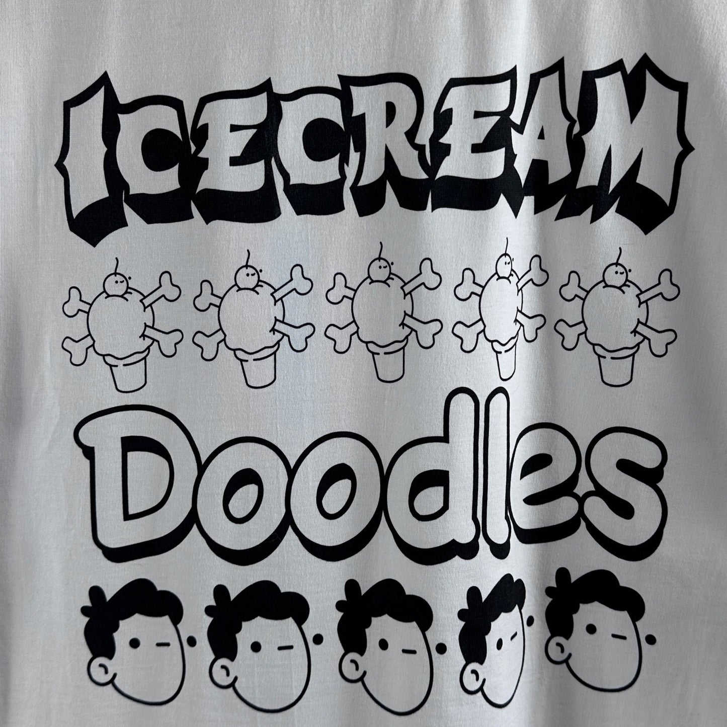 Icecream x The Doodles White Coloring Tee