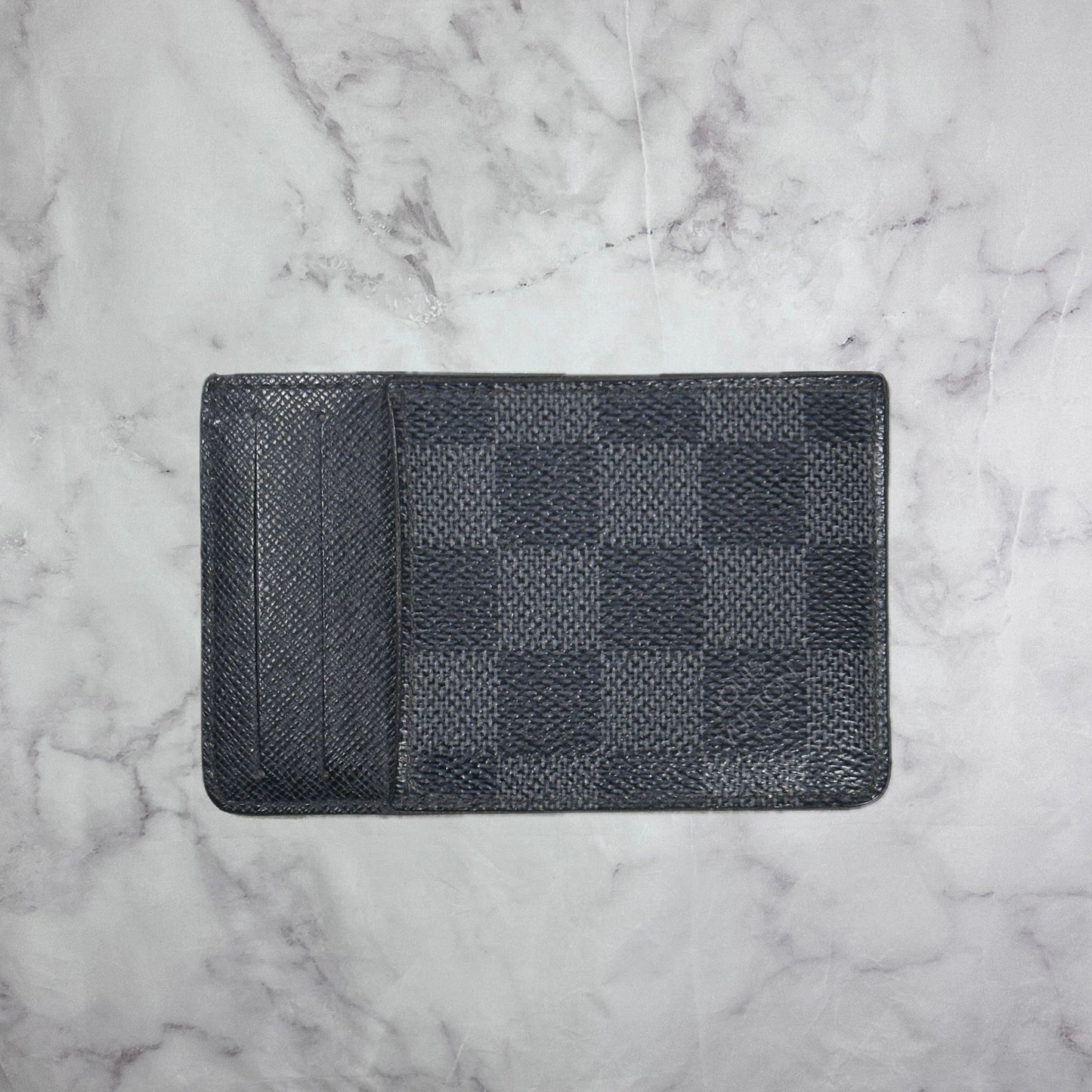 Louis Vuitton Black Damier Print Cardholder Wallet