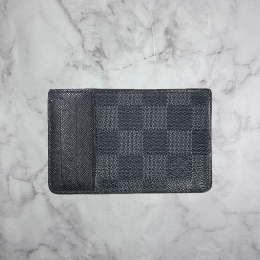 Louis Vuitton Black Damier Print Cardholder Wallet