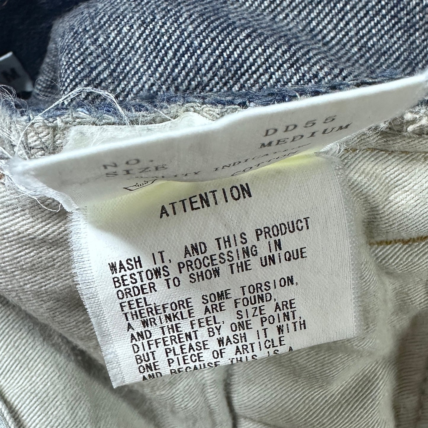 Undercover A/W01 Distressed Blue Bolt Denim