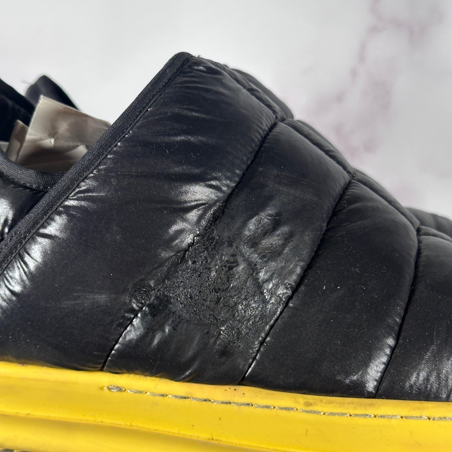 Rick Owens DRKSHDW Black Puffer Slip Ramone