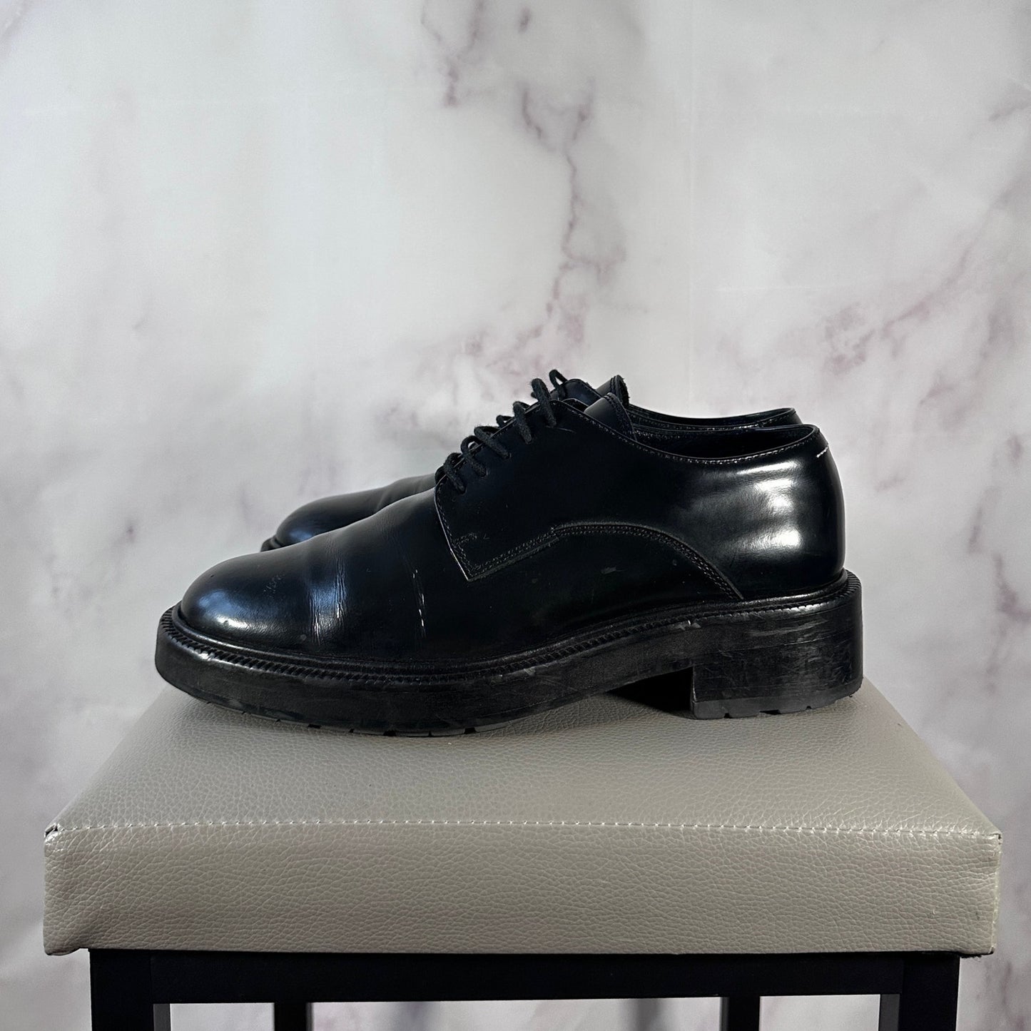 Maison Margiela MM6 Black Leather Derby