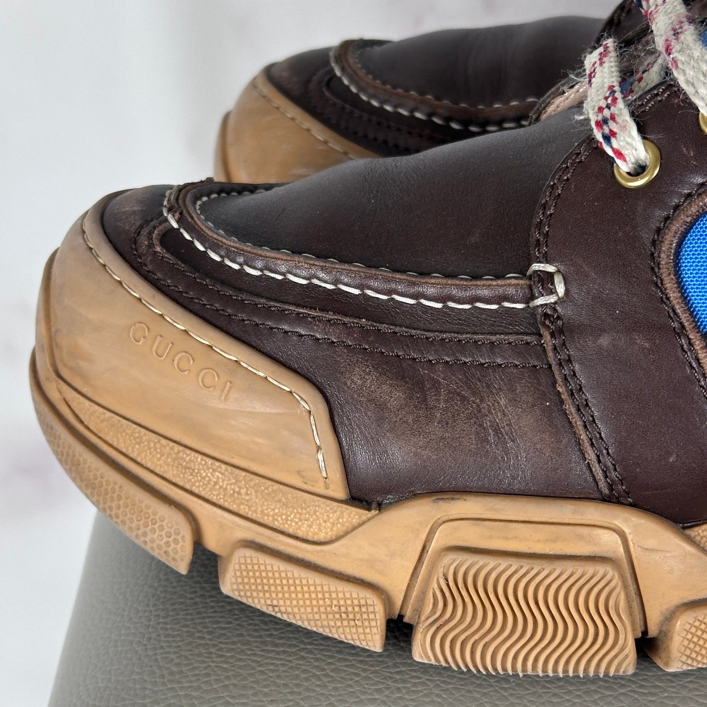 Gucci Boatrek Brown Leather Sneaker