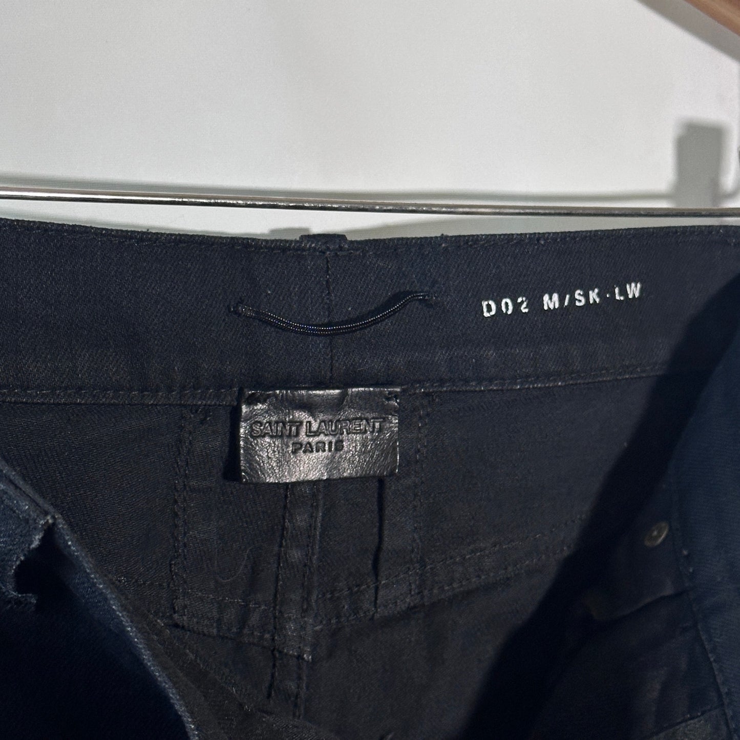 Saint Laurent Paris Hedi D02 M/SK LW Black Denim Jeans