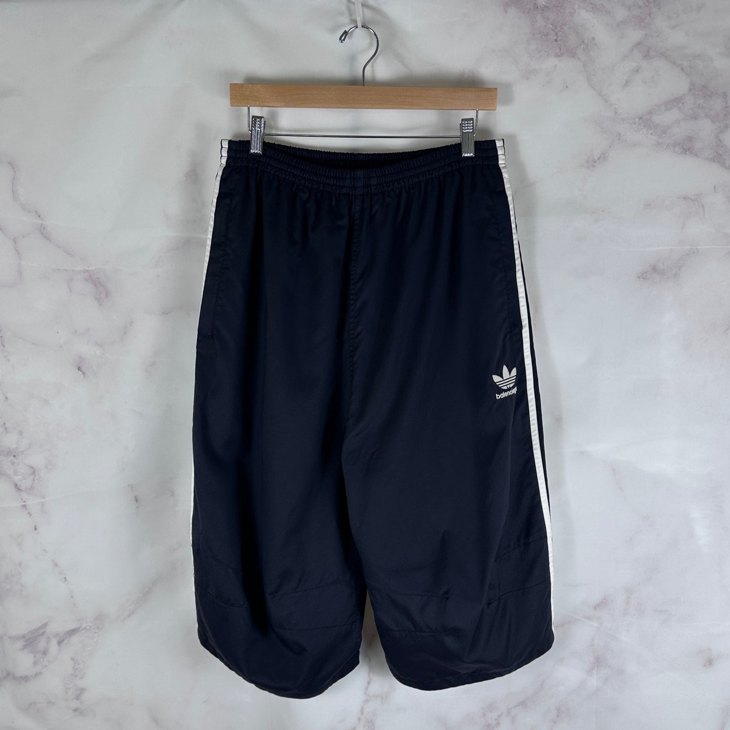 Balenciaga x Adidas Black Stripe Long Trunk Shorts