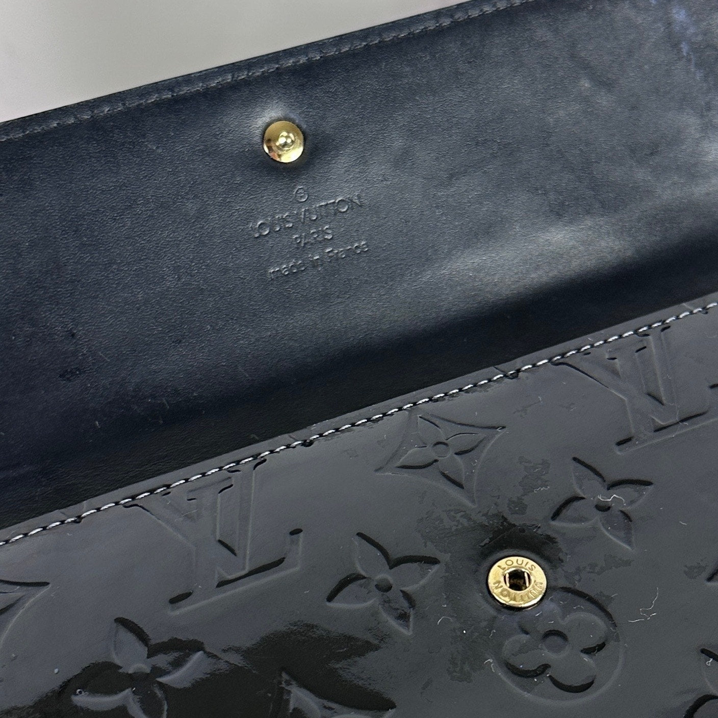 Louis Vuitton Black Monogram Vernis Patent Leather Wallet