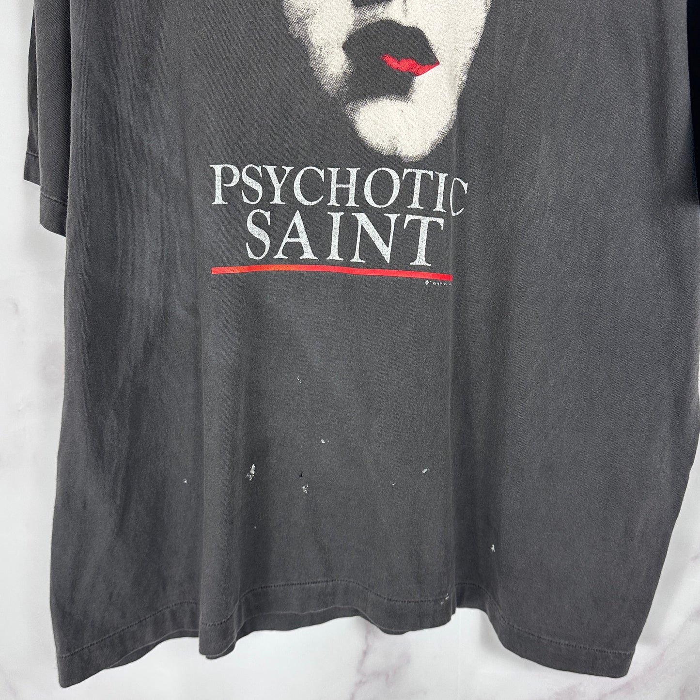 Saint Michael S/S25 'Psychotic Saint' Faded Wash Tee