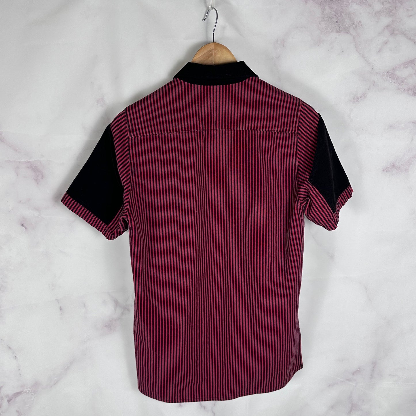 Milkboy Tokyo Red Stripe Work Punk Bowling Shirt