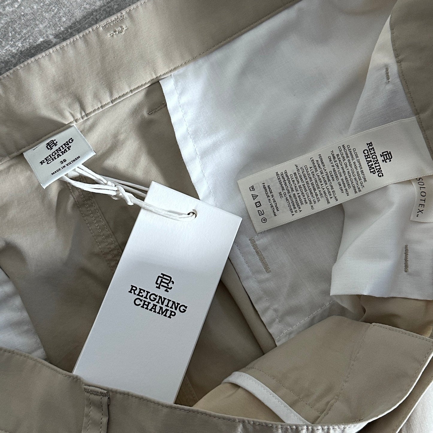 Reigning Champ Solotex Cotton Carrot Standard Dove Tan Pant