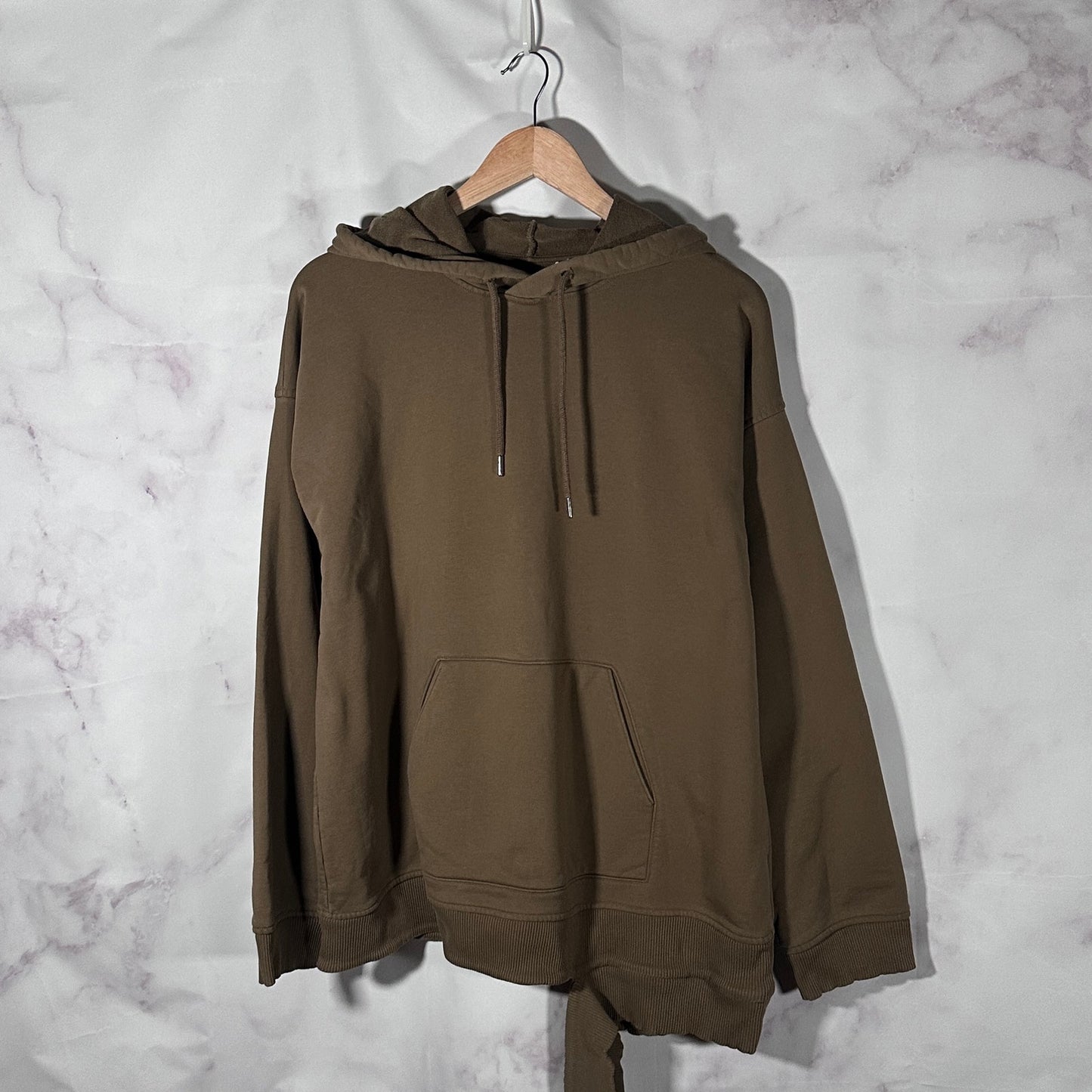 Helmut Lang Olive Double Hem Hoodie