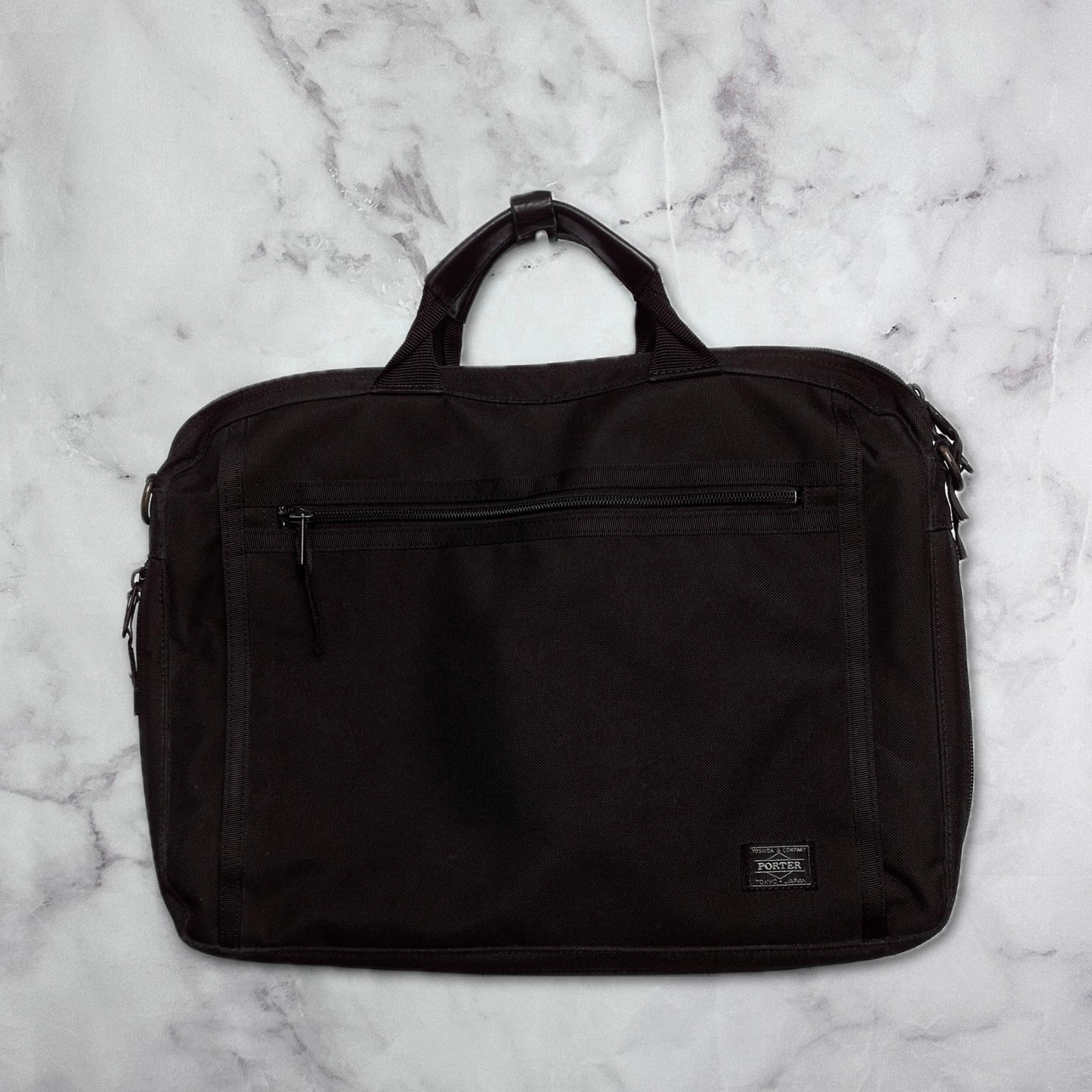 Porter Yoshida & Co. Black 2-Way Briefcase Messenger Bag