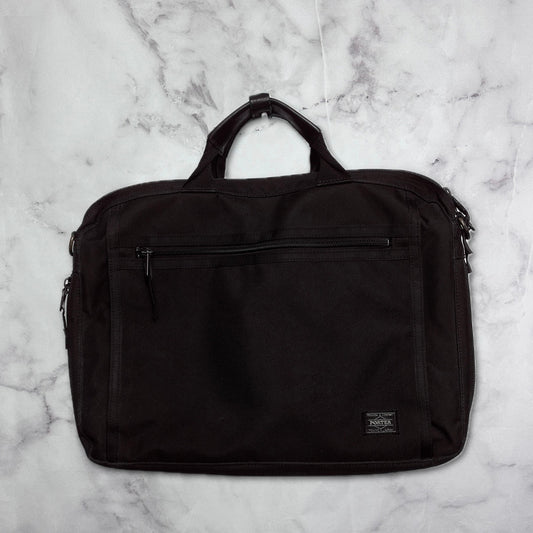 Porter Yoshida & Co. Black 2-Way Briefcase Messenger Bag