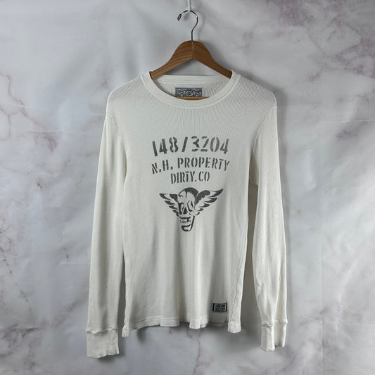 Neighborhood Dirty Co. White Waffle Longsleeve Thermal