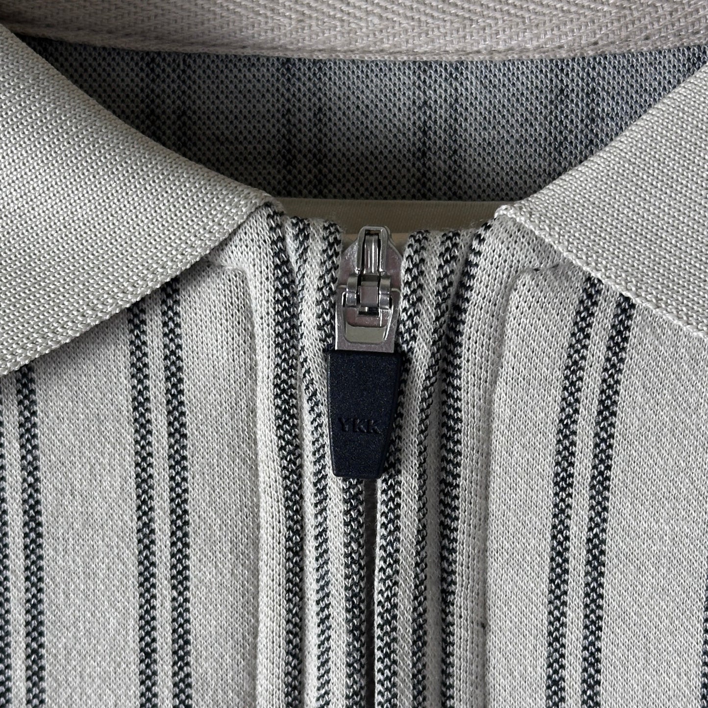 Metalwood Studio Striped LS Polo Quarter Zip