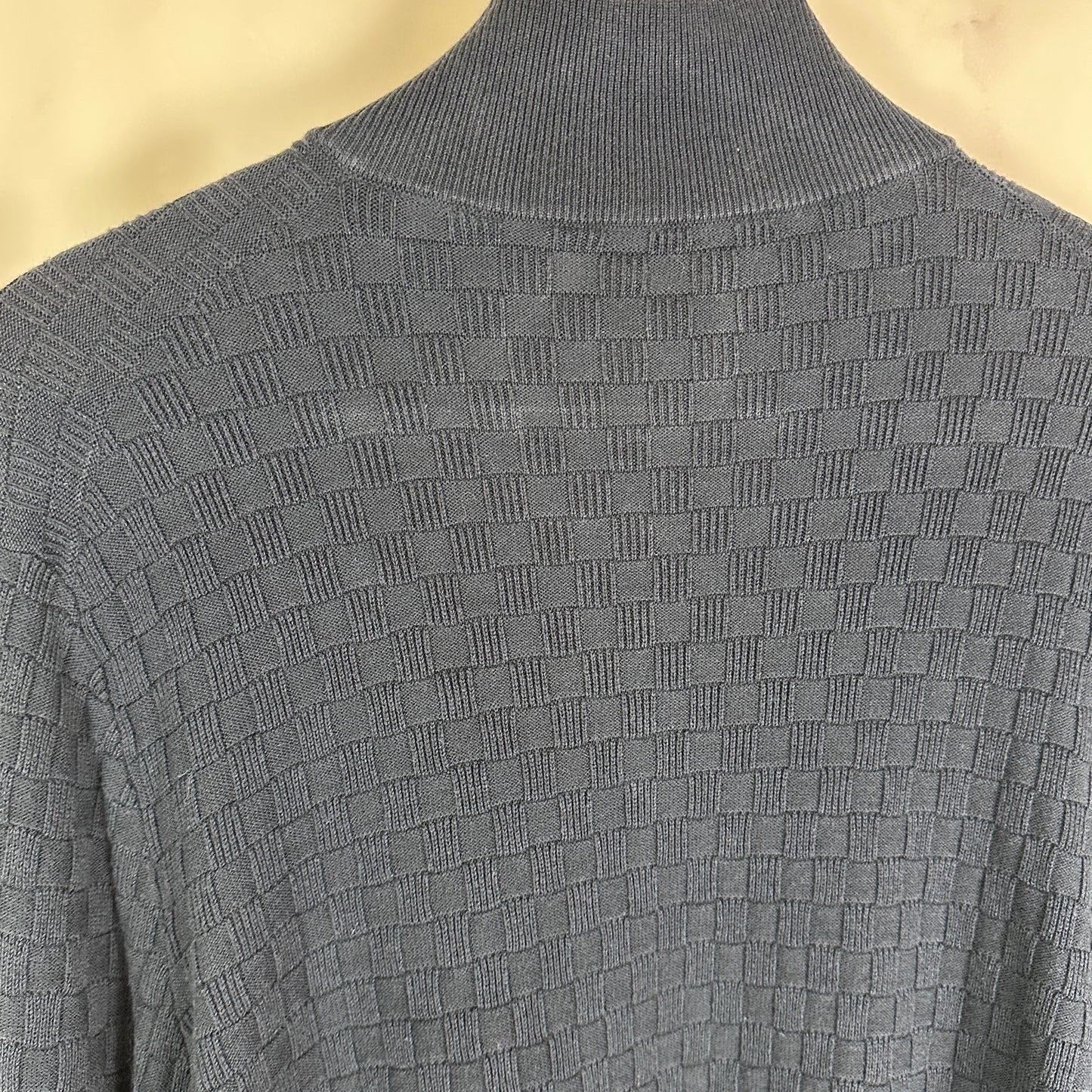 Louis Vuitton Damier Signature Zip-Through Navy Cardigan Sweater