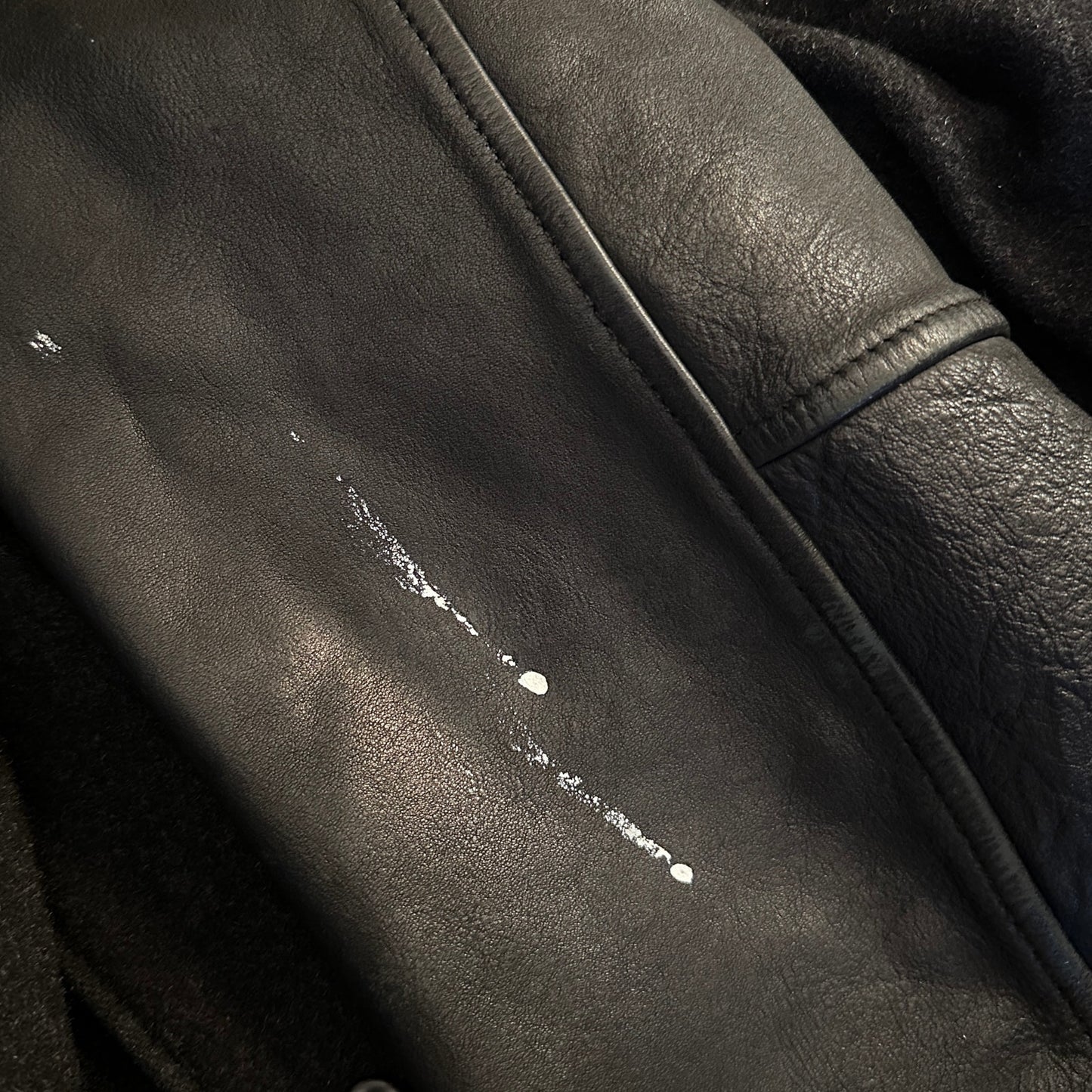 Wool & Leather Black Varsity Jacket
