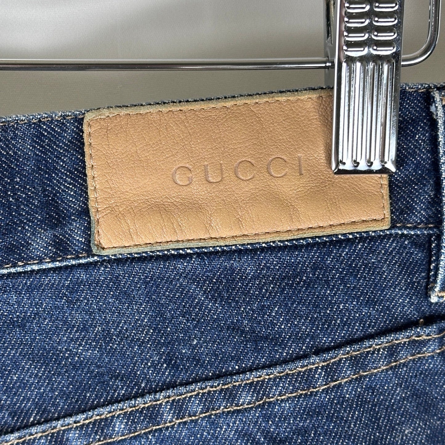 Gucci Linen Denim Blue Jeans