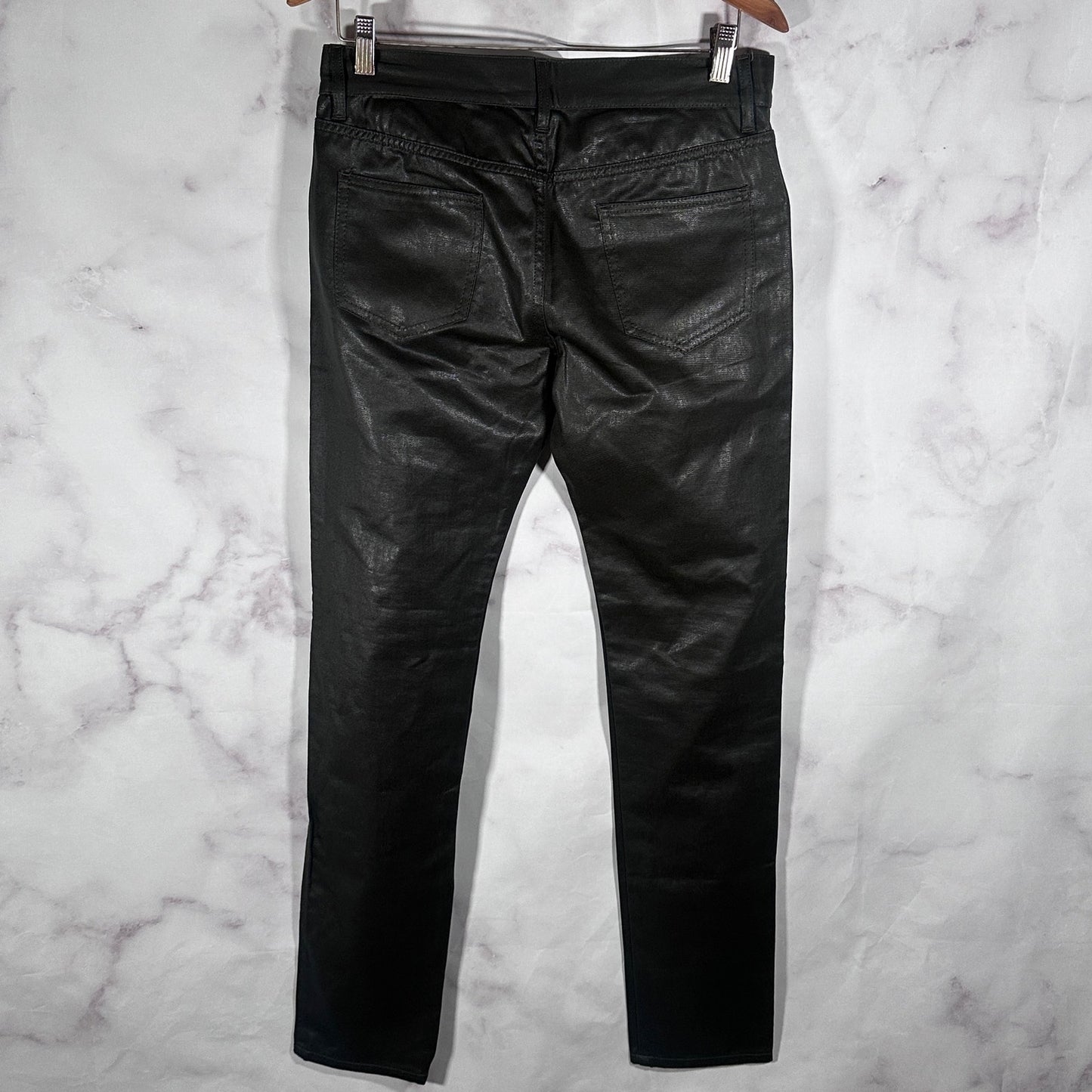 Jil Sander Forest Green Waxed Pants