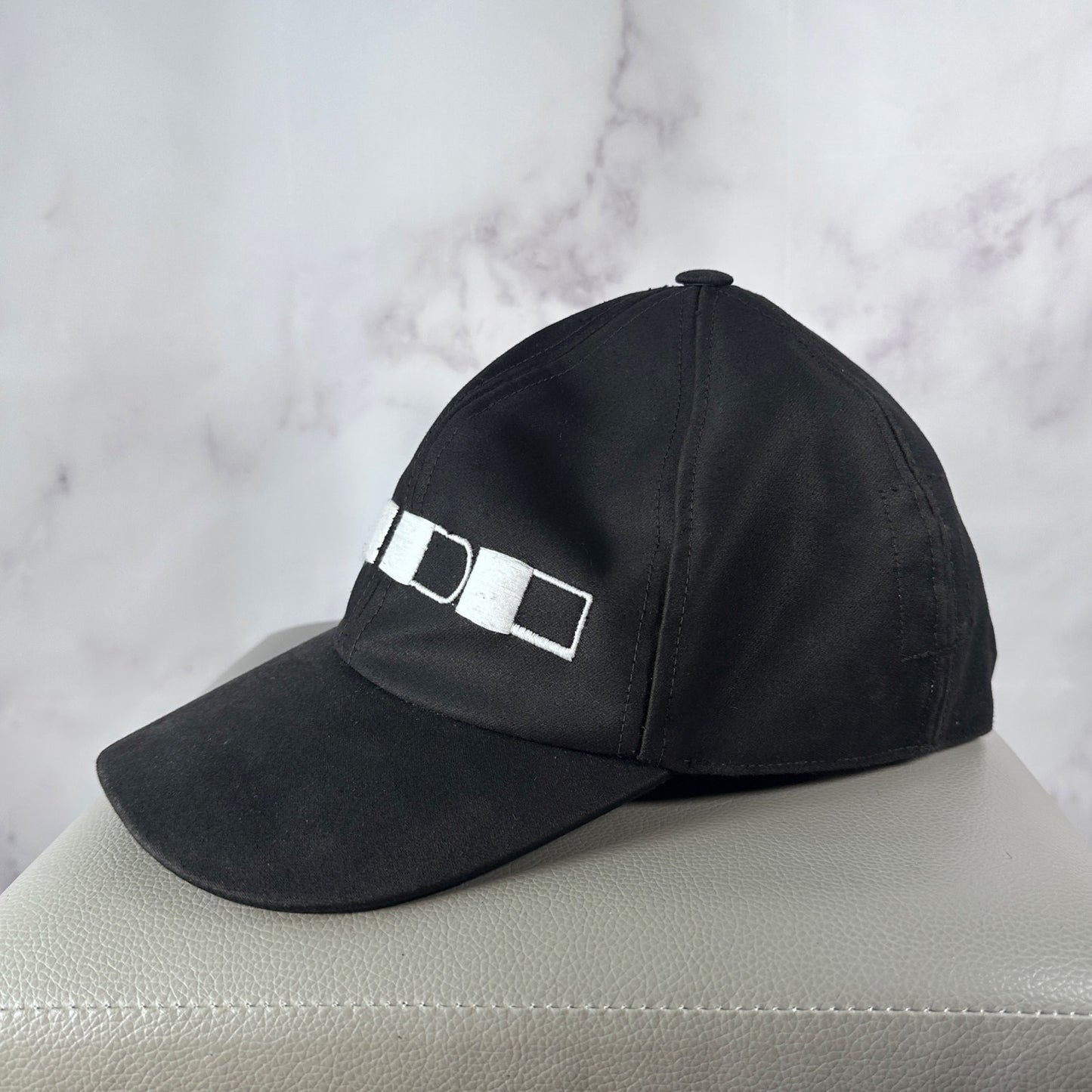 Rick Owens DRKSHDW Lido S/S24 Black Embroidered Snapback Hat