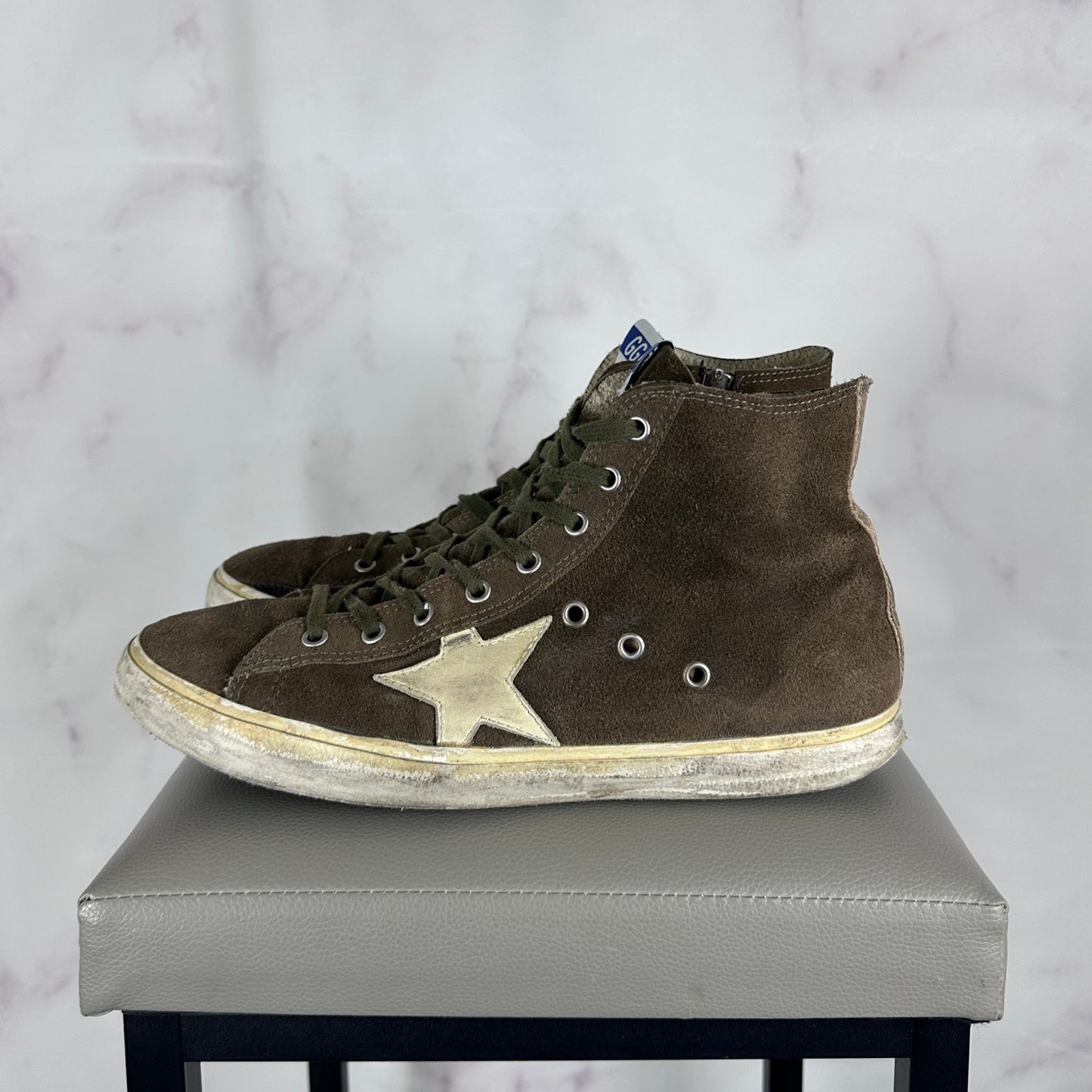 Golden Goose Francy Brown High Top Skate Sneaker