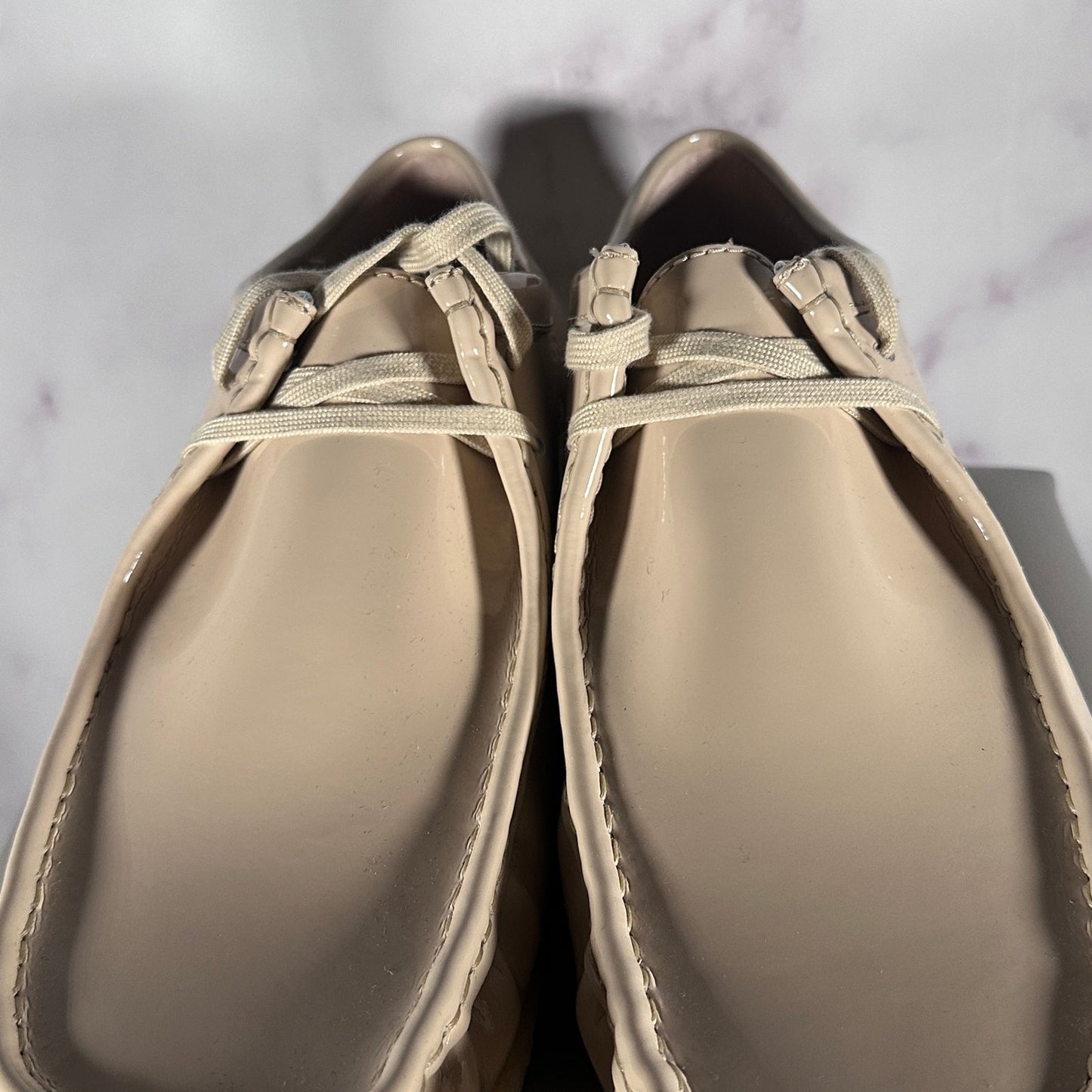 Supreme x Clarks Wallabee Patent Leather Natural Tan