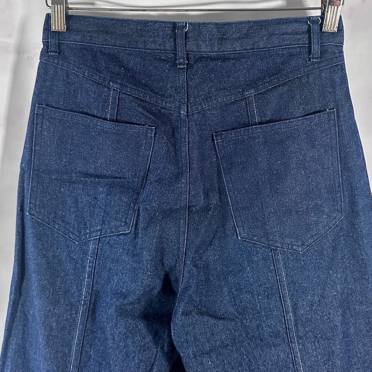 Public Tokyo Wide Pleated Indigo Denim Jeans