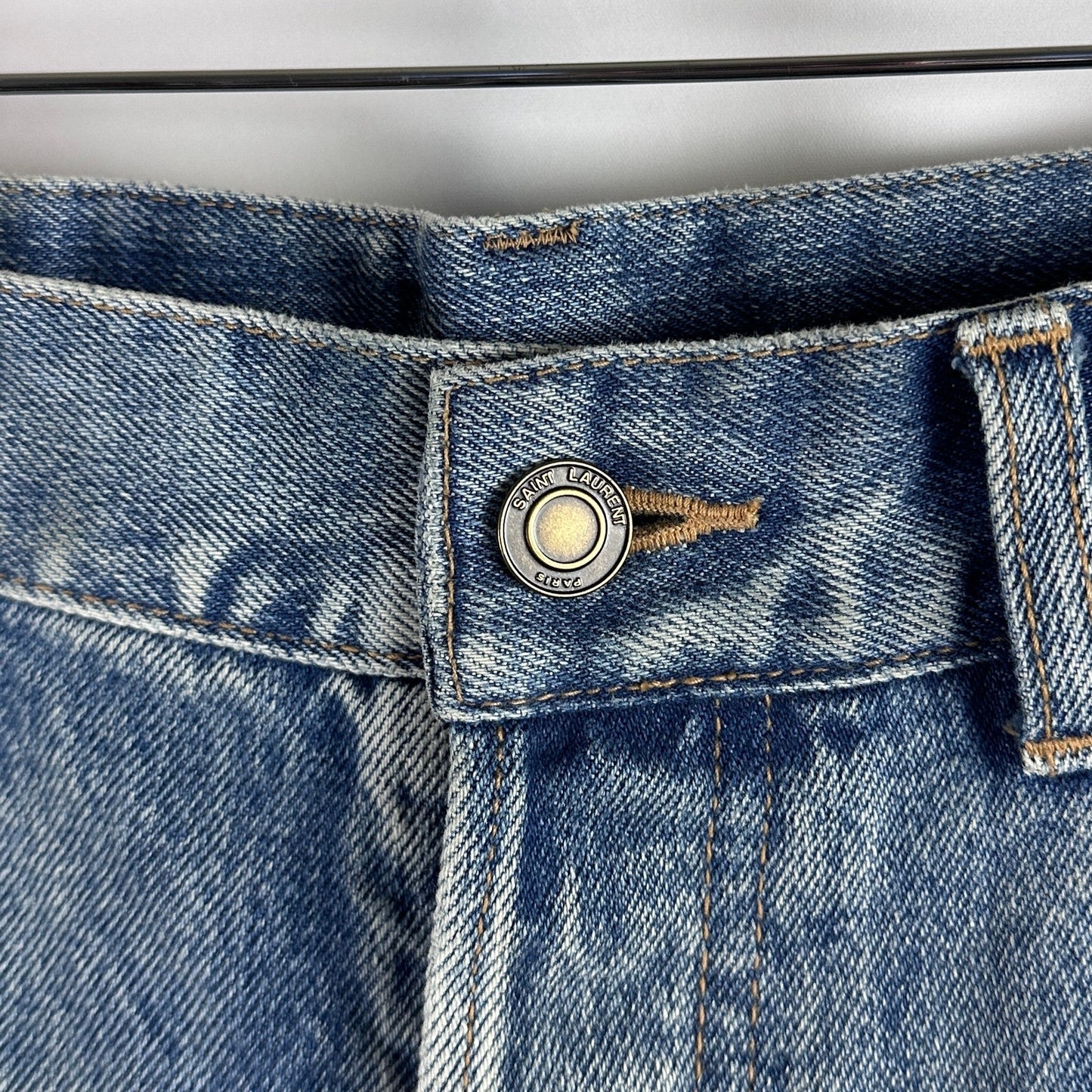 Saint Laurent Paris D23 Straight Destroyed Denim