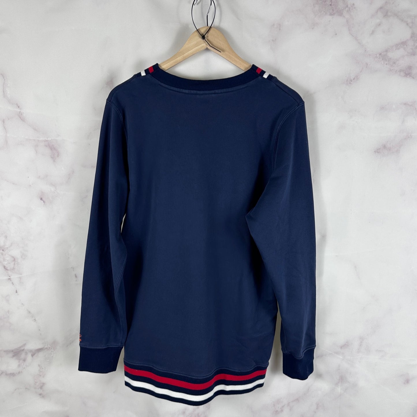 BEAMS x Reebok Classic Navy Tennis V-Neck Sweatshirt
