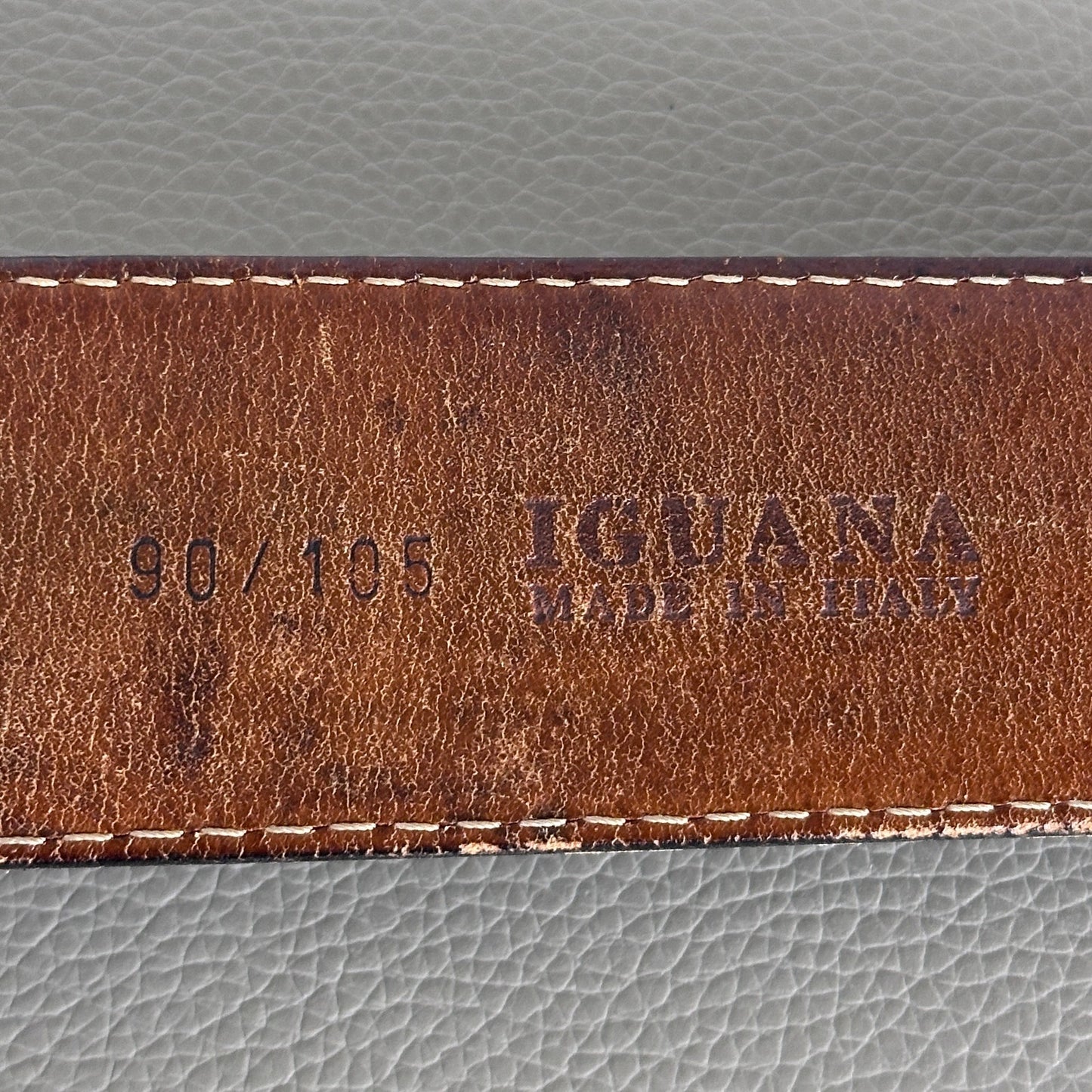 Claudio Calestani Handmade Iguana & Silver Buckle Belt